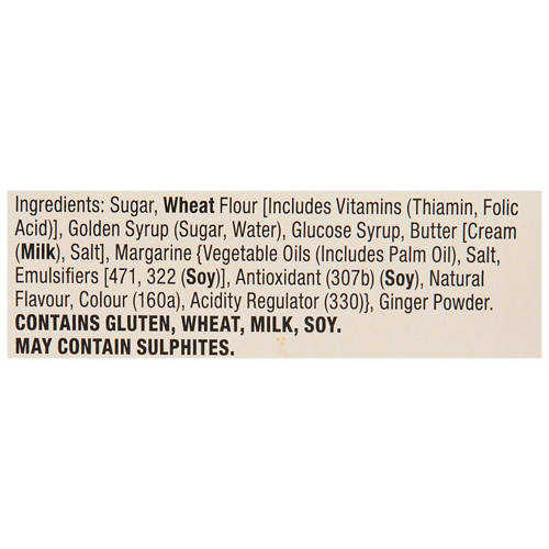 Ingredients 1, Brandy Snaps 8 Pack 128g