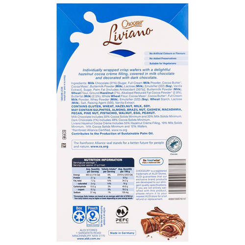 Front shot 3, Liviano Hazelnut Cocoa 150g