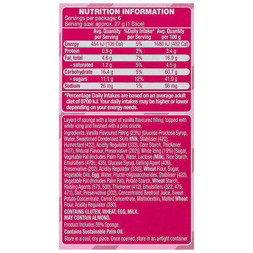 Nutrients 1, Angel Cake Slices 160g 6 pack