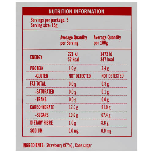 Nutrients 1, Freeze Dried Fruit Crisps Strawberry 45g
