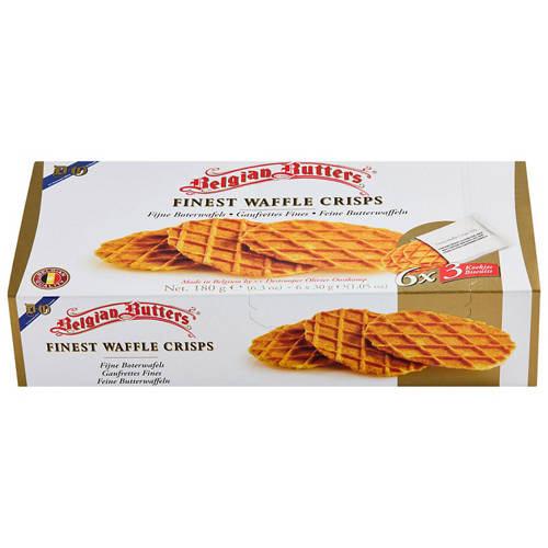 Front shot 2, Belgian Butters Waffle Crisps 180g