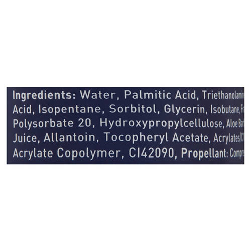 Ingredients 1, Shave Gel 198g