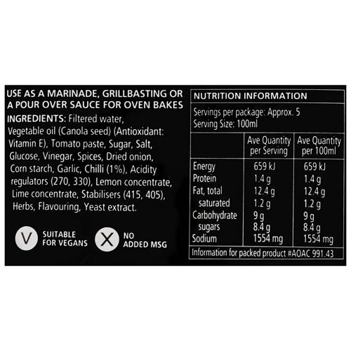 Ingredients 1, Peri Peri Marinade 500ml