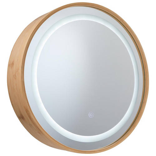 Front shot 2, Bamboo Mirror Cabinet with LED