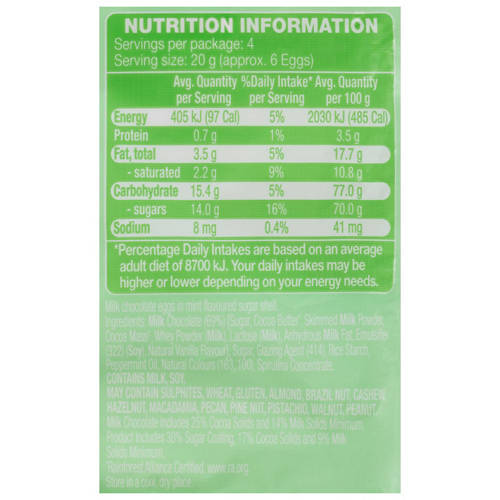 Nutrients 1, Mint Speckled Eggs 80g