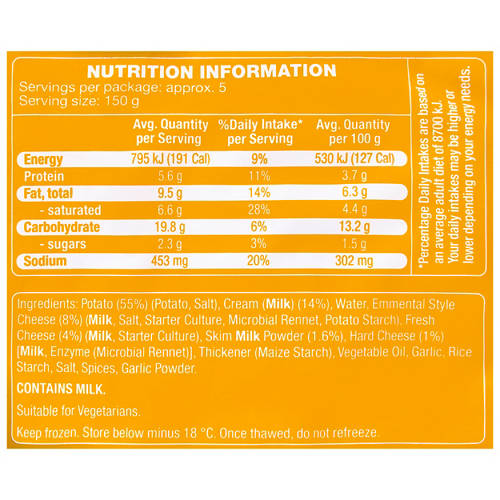 Nutrients 1, Potato Bake 800g