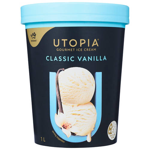 Front shot 2, Classic Vanilla Ice Cream 1L