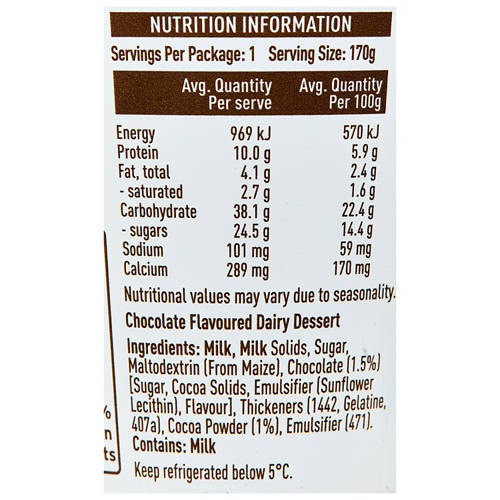 Nutrients 1, Dessert Yogo Original 170g