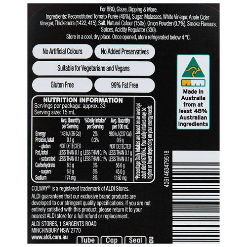 Nutrients 1, Smokey BBQ Sauce 500mL