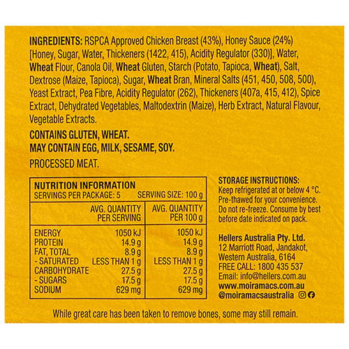 Nutrients 1, RSPCA Approved Chicken Bites with Honey Sauce 500g