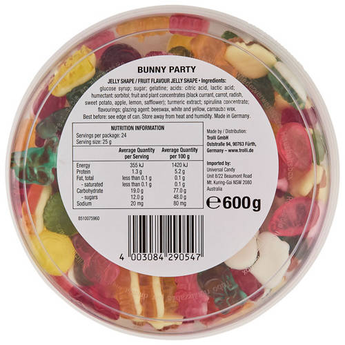 Front shot 3, Bunny Party Tub 600g