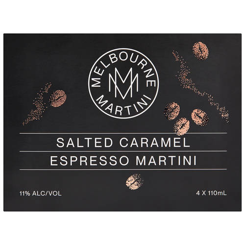 Front shot 2, Salted Caramel Espresso Martini 4 Pack 110ml