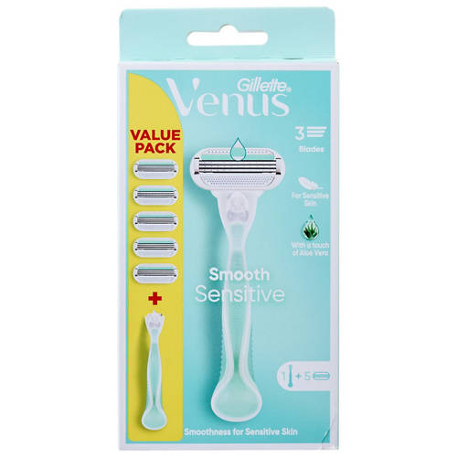 Venus Deluxe Smooth Sensitive Women's Razor 5 Blade Kit Product Image Front shot 01