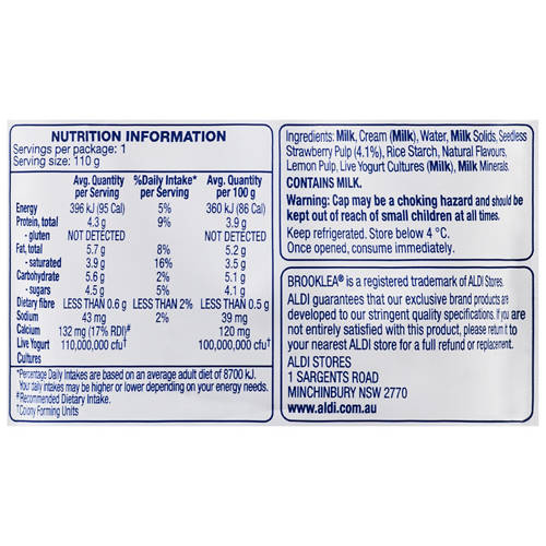 Nutrients 1, No Added Sugar Strawberry Yogurt Pouch 110g