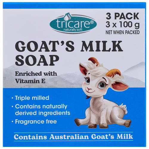 Front shot 2, Goat's Milk Soap 3 x 100g