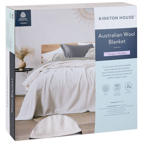 Front shot 2, Australian Wool Blanket Single Bed or Double Bed