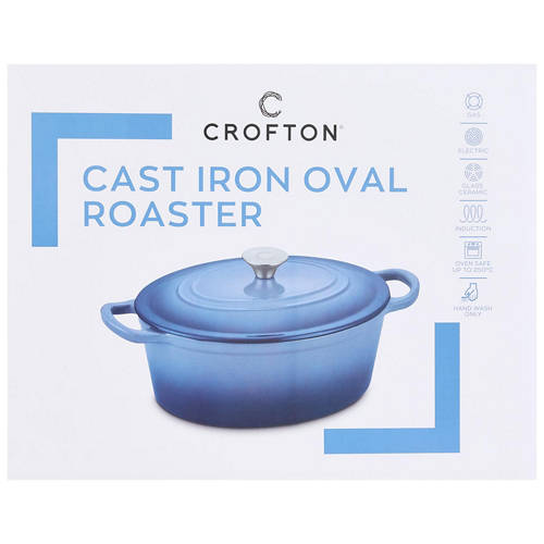 Front shot 4, 26cm Cast Iron Oval Roaster