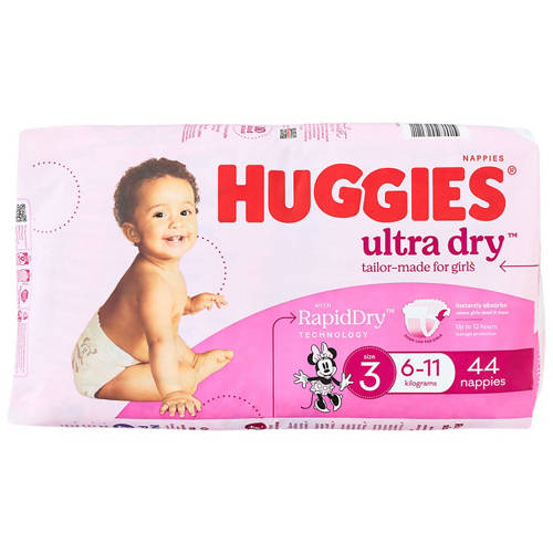 Front shot 2, Girl's Open Nappies Crawlers Size 3