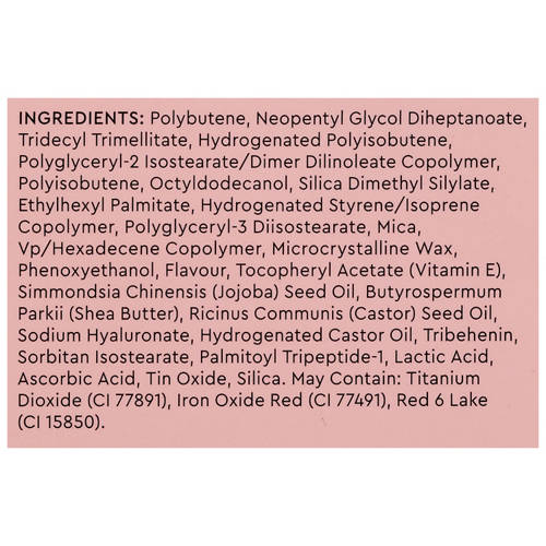 Ingredients 1, Lip Oil 4.6ml or Lip Gloss 9ml