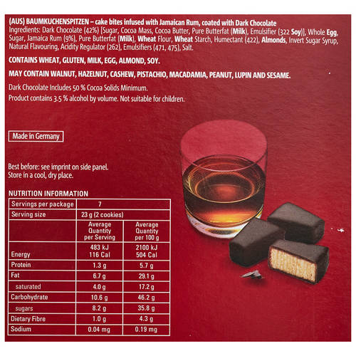 Nutrients 1, Baumkuchen Spitzen Jamaican Rum 150g