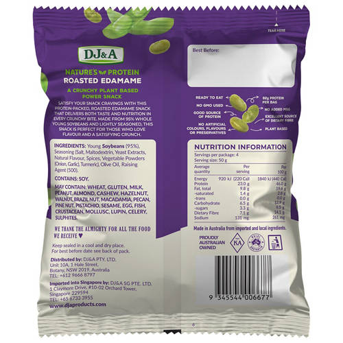 Front shot 2, Roasted Edamame 200g