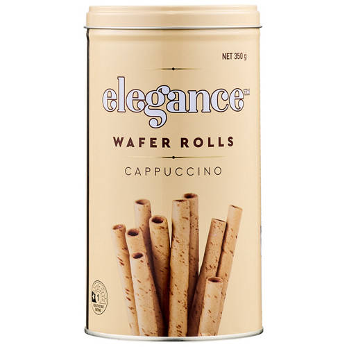 Front shot 2, Wafer Rolls Cappuccino 350g