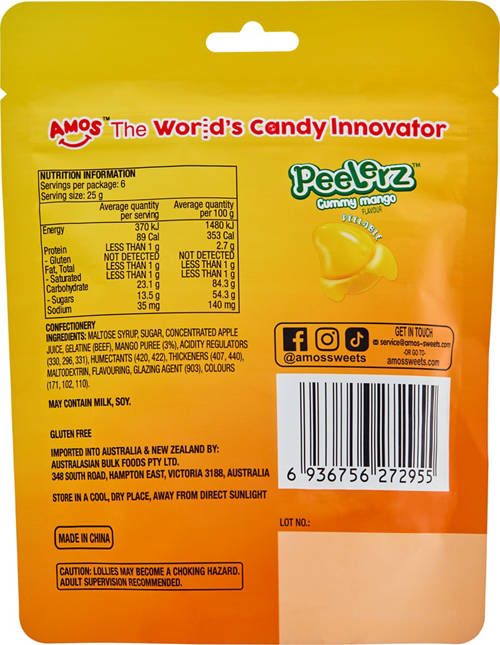 Front shot 2, Peelerz Mango 150g