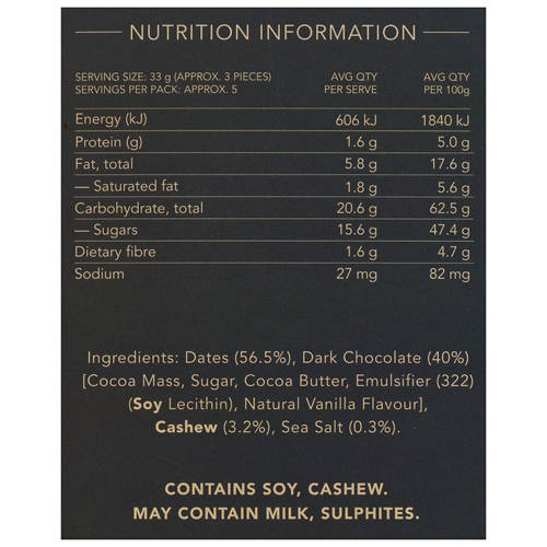 Nutrients 1, Dark Chocolate Coated Dates 167g