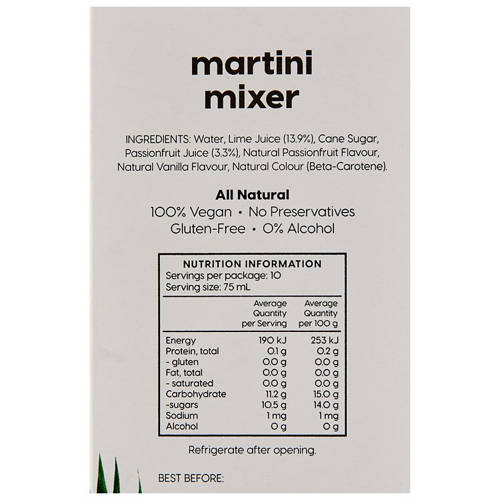 Nutrients 2, Passion Martini Mixer 750ml