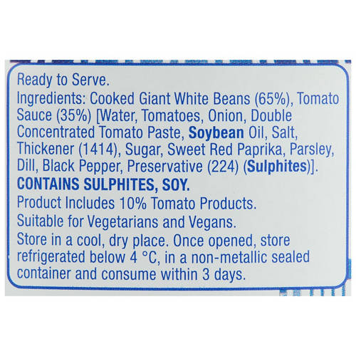 Ingredients 1, Giant Baked Beans in Tomato Sauce 280g