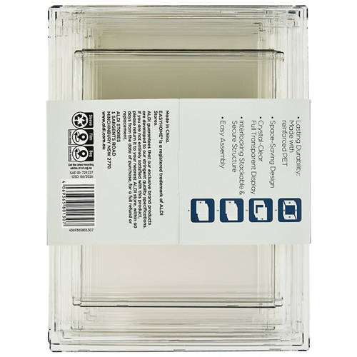 Front shot 3, Stackable Acrylic Storage Cubes 2 Pack