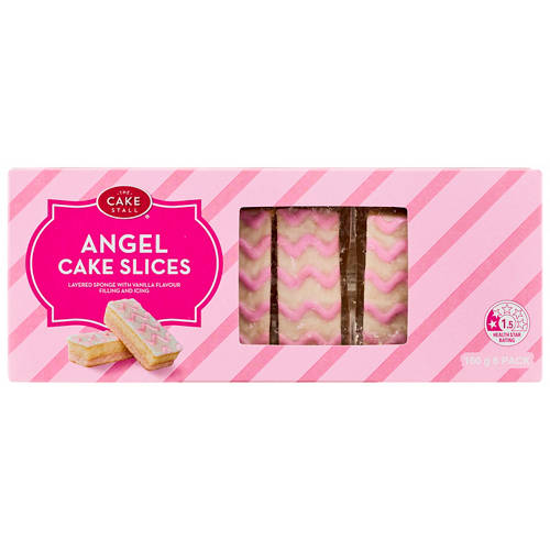 Front shot 2, Angel Cake Slices 160g 6 pack