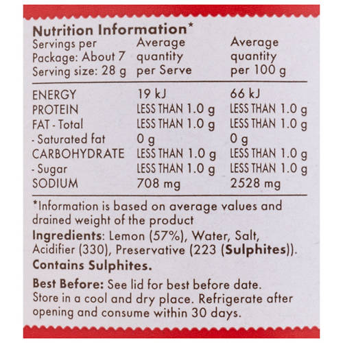 Nutrients 1, Preserved Lemons 350g