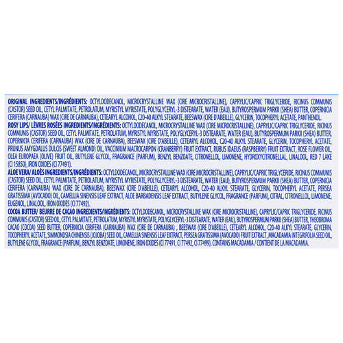 Ingredients 1, Lip Therapy 5 x 4.8g