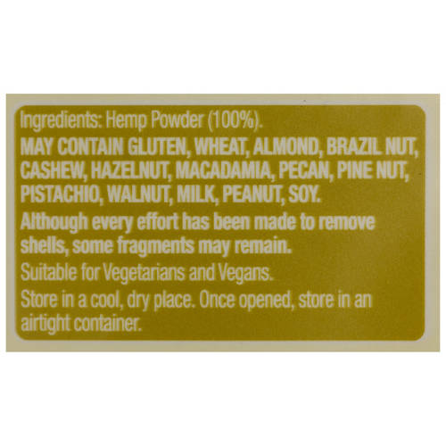 Ingredients 1, Hemp Powder 1kg
