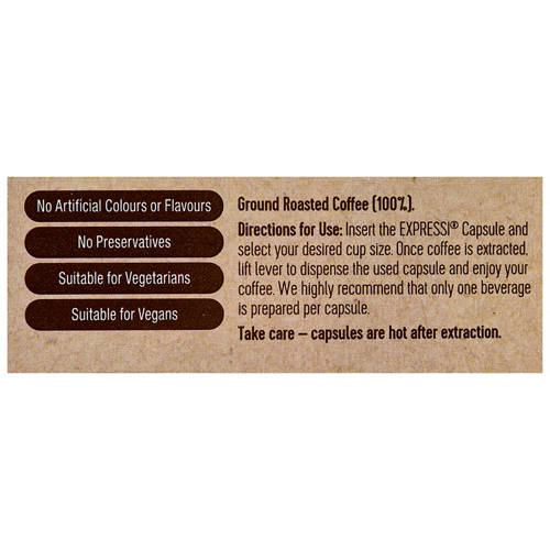 Nutrients 1, Organic Coffee Capsules 16 Pack 124g