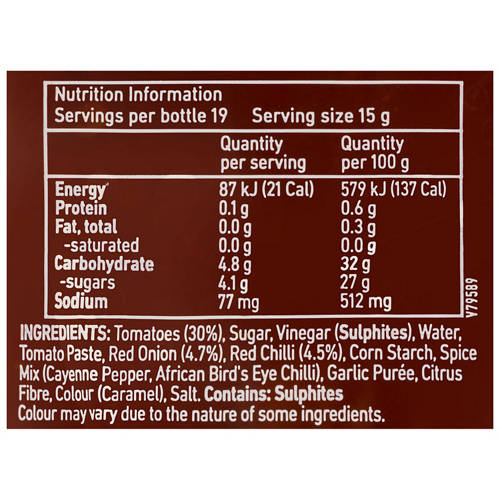 Nutrients 1, Medium Sweet Chilli Jam 285g