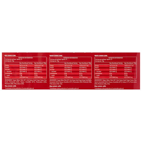 Nutrients 1, Christmas Cookie Icing 675g (3x225g)