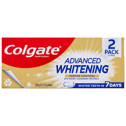 Front shot 2, Advanced Whitening Tartar Control Toothpaste 2 Pack 115g