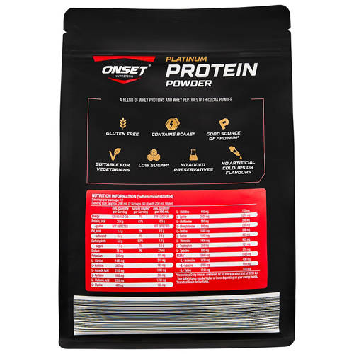 Front shot 2, Platinum Protein Powder Chocolate 500g