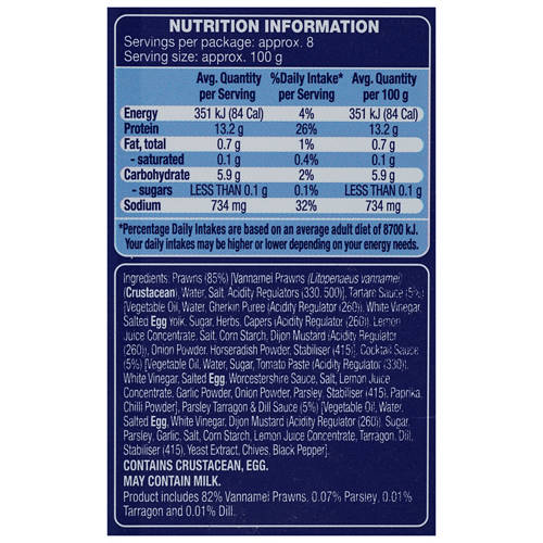 Nutrients 1, Peeled Prawn Platter 800g