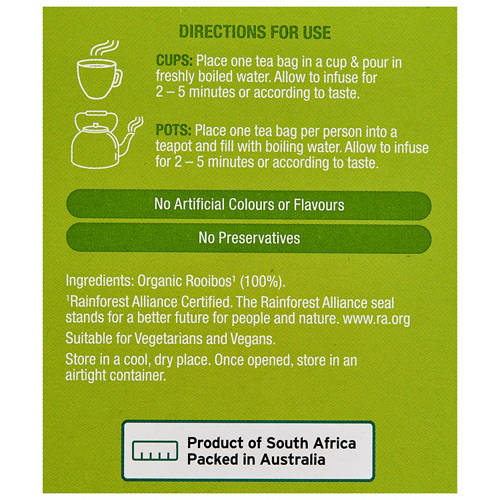 Nutrients 1, Organic Rooibos Tea Bags 50 Pack 80g