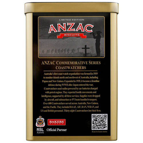 Front shot 3, Anzac Biscuit Tin 300g