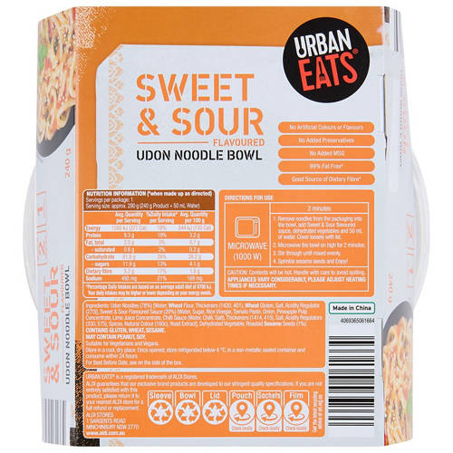 Front shot 3, Sweet & Sour Noodle Bowl 240g