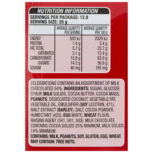 Nutrients 1, Celebrations 320g