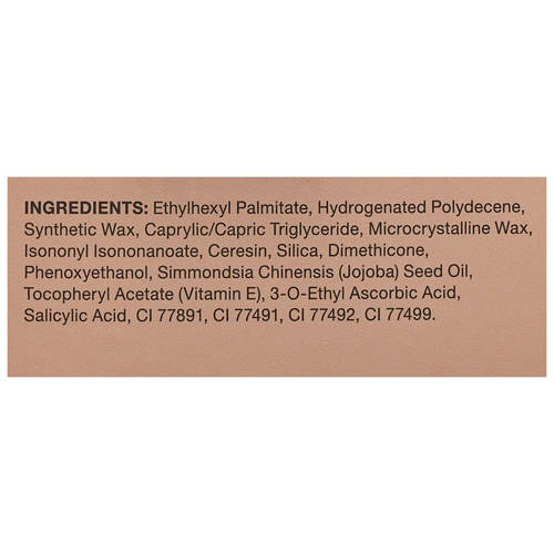 Ingredients 1, Stellar Foundation Stick 9g