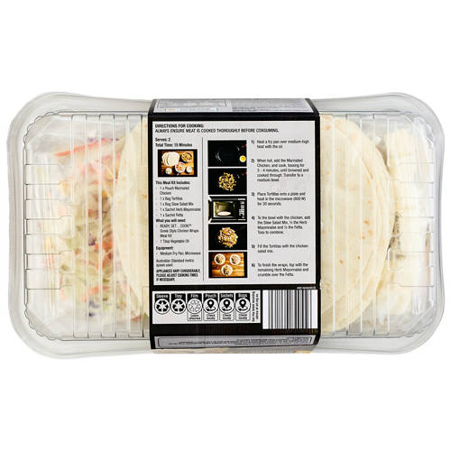 Front shot 2, Greek Style RSPCA Approved Chicken Tortilla Wrap Meal Kit 708g
