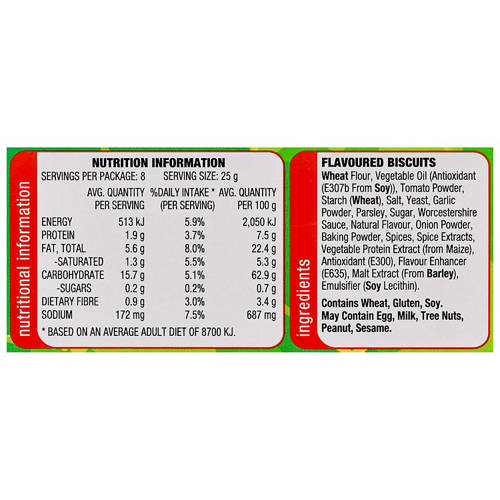 Nutrients 1, Shapes BBQ 8 Pack 200g