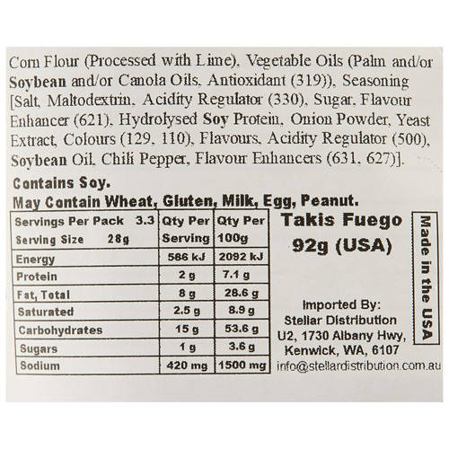 Nutrients 1, Fuego Chips 92g