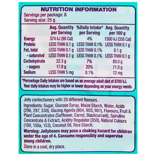 Nutrients 1, Jelly Beans Sweet 200g